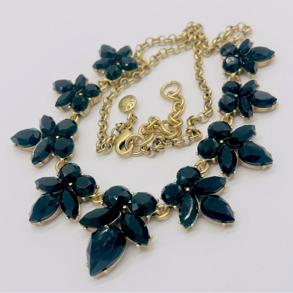 J. Crew Black Jeweled Necklace
